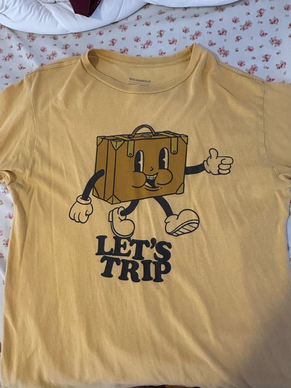 sturniolo triplets original Yellow 'Let's Trip' Graphic Tee